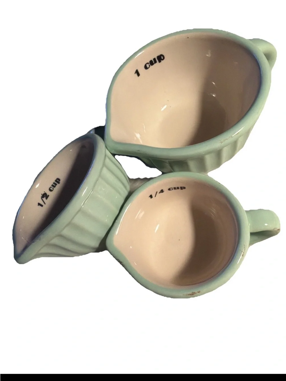 Cracker Barrel Grandma's Pantry  Mint Green measuring cup Set